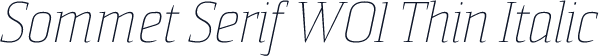 Sommet Serif W01 Thin Italic