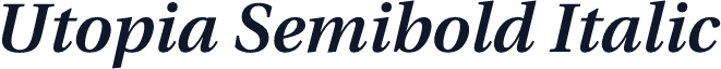 Utopia Semibold Italic
