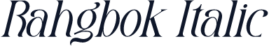 Rahgbok Italic