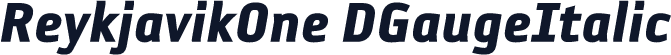 ReykjavikOne DGaugeItalic