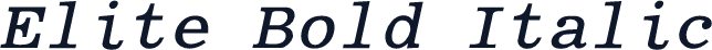 Elite Bold Italic