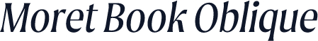 Moret Book Oblique