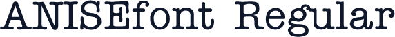 ANISEfont Regular