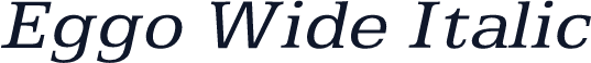Eggo Wide Italic
