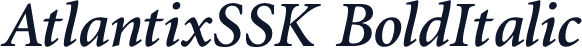 AtlantixSSK BoldItalic