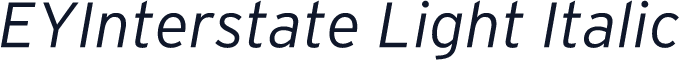 EYInterstate Light Italic