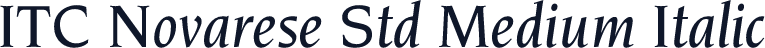 ITC Novarese Std Medium Italic