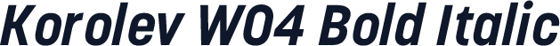 Korolev W04 Bold Italic