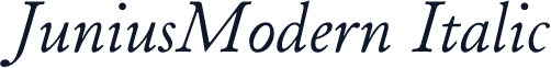 JuniusModern Italic