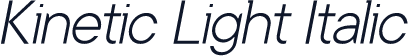 Kinetic Light Italic