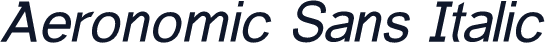 Aeronomic Sans Italic