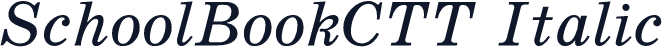SchoolBookCTT Italic