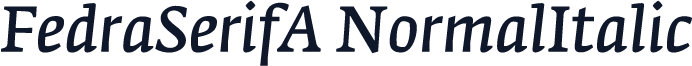 FedraSerifA NormalItalic
