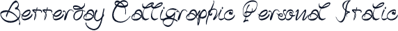 Betterday Calligraphic Personal Italic