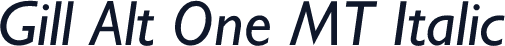 Gill Alt One MT Italic