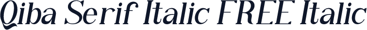 Qiba Serif Italic FREE Italic