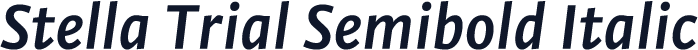 Stella Trial Semibold Italic