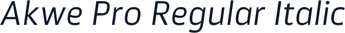 Akwe Pro Regular Italic