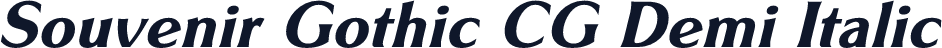 Souvenir Gothic CG Demi Italic