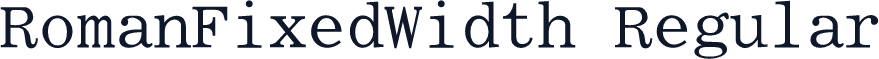 RomanFixedWidth Regular