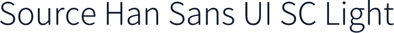 Source Han Sans UI SC Light