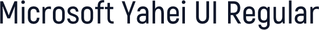 Microsoft Yahei UI Regular
