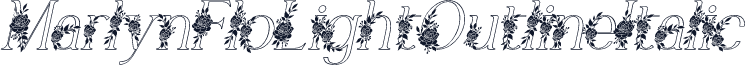 MarlynFloLightOutlineItalic