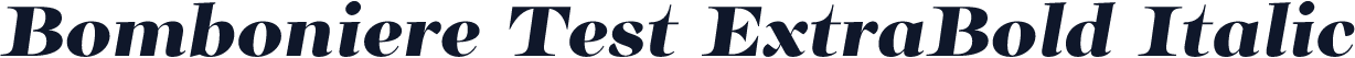 Bomboniere Test ExtraBold Italic