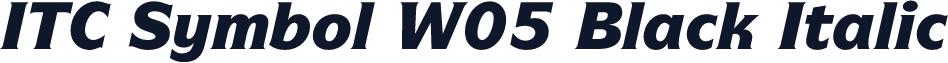 ITC Symbol W05 Black Italic