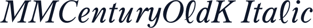 MMCenturyOldK Italic