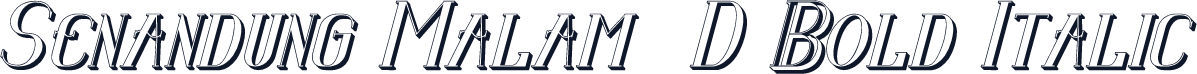 Senandung Malam 3D Bold Italic