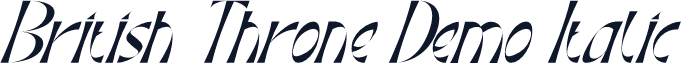 British Throne Demo Italic