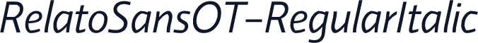 RelatoSansOT-RegularItalic