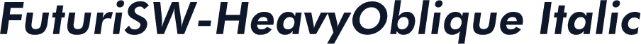 FuturiSW-HeavyOblique Italic