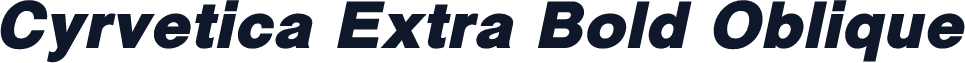 Cyrvetica Extra Bold Oblique