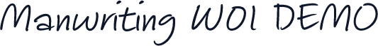 Manwriting W01 DEMO