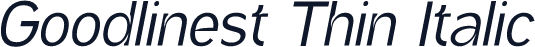 Goodlinest Thin Italic
