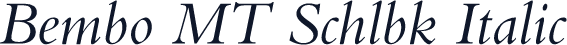 Bembo MT Schlbk Italic