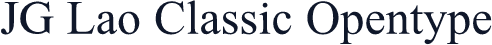 JG Lao Classic Opentype