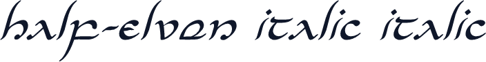 Half-Elven Italic Italic