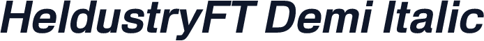 HeldustryFT Demi Italic