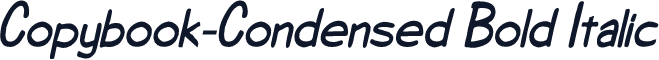 Copybook-Condensed Bold Italic