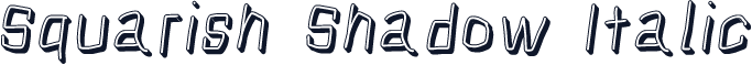 Squarish Shadow Italic