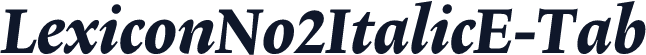 LexiconNo2ItalicE-Tab