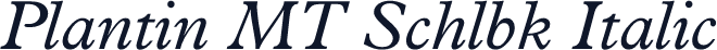 Plantin MT Schlbk Italic