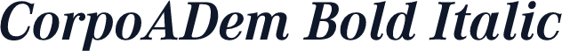 CorpoADem Bold Italic