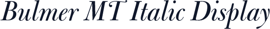 Bulmer MT Italic Display