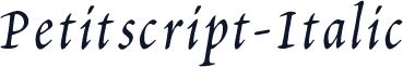 Petitscript-Italic