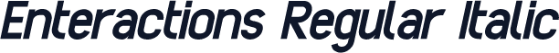 Enteractions Regular Italic