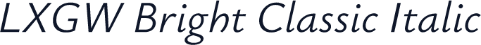LXGW Bright Classic Italic